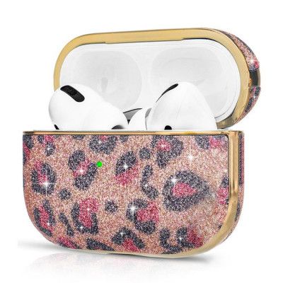 Kingxbar AirPods Pro Skal Leopard Series Shiny - Rosa