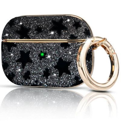 Kingxbar Black Star Shiny Glitter Skal AirPods Pro - Grå