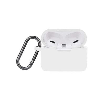 NORTH Airpods Pro Skyddsväska Silicone Karbinhängare Vit