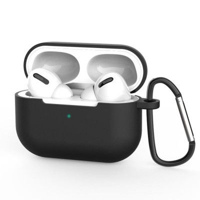 Silicone Soft Nyckelring Skal AirPods Pro - Svart
