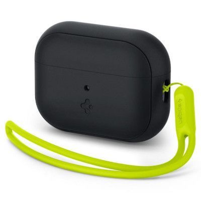Spigen Airpods Pro 1/2 Skal Fit Strap Silicone - Svart/Phanton Grön