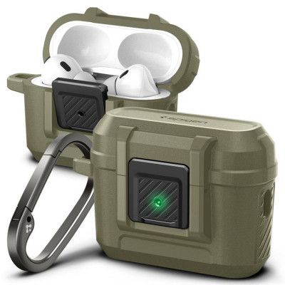 Spigen Airpods Pro 1/2 Skal Lock Fit - Vintage Khaki