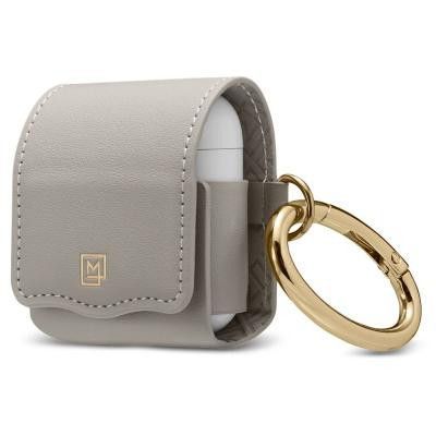 Spigen La Manon Airpods Fall Läder Light Gray