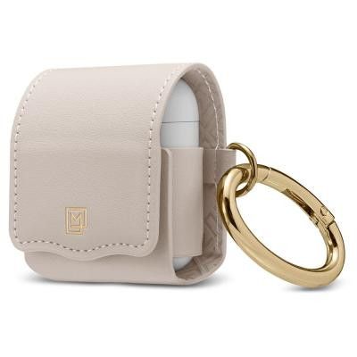 Spigen La Manon Airpods Fall Läder Ljusrosa