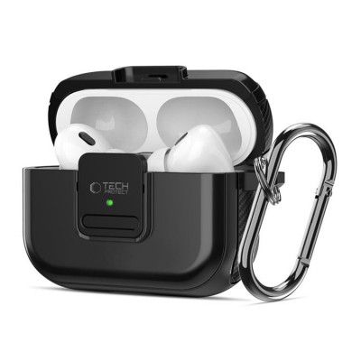 Tech-Protect Apple Airpods Pro 1/2 Skal Defender Hook - Olivgrön