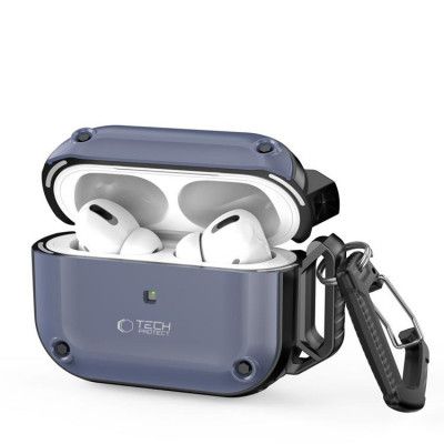 Tech-Protect Apple Airpods Pro 1/2 Skal Rough Hook - Stålblå