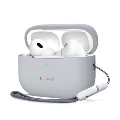 Tech-Protect Apple Airpods Pro 1/2 Skal Silikon - Crayon Grå