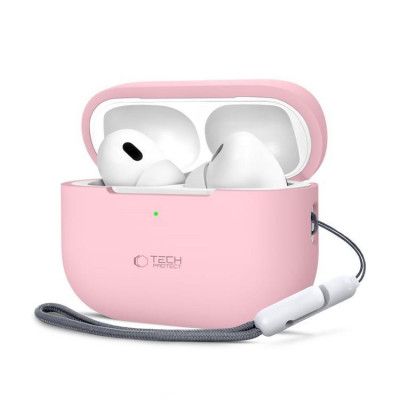Tech-Protect Apple Airpods Pro 1/2 Skal Silikon - Dusty Rosa