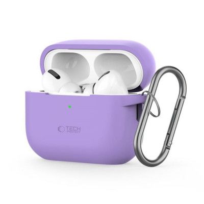Tech-Protect Apple Airpods Pro 1/2 Skal Silikon Hook - Lavender