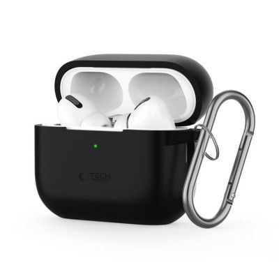 Tech-Protect Apple Airpods Pro 1/2 Skal Silikon Hook - Svart
