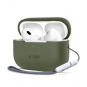 Tech-Protect Apple Airpods Pro 1/2 Skal Silikon - Olivgrön