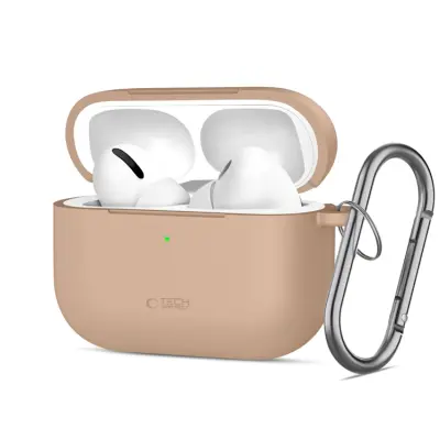 Tech-Protect Apple Airpods Pro 3 Skal Silikon Hook - Coffee Latte