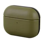 UNIQ AirPods Pro 1 Skal Äkta Läder Terra - oliv