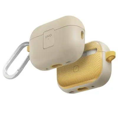 UNIQ AirPods Pro 2 (2022/2023) Skal Clyde Lock beige-Gul