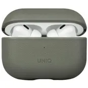 UNIQ AirPods Pro 2 Skal Äkta Läder Terra - lichen green