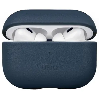 UNIQ AirPods Pro 2 Skal Äkta Läder Terra - pace blue