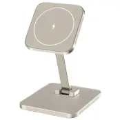 15W Magnetisk Trådlös Laddare för iPhone/AirPods - Guld