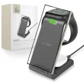 Tech-Protect 3-in-1 Trådlös Laddare För Samsung Produkter - Svart