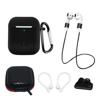 [5-Pack] Airpods 1/2 Tillbehör Set - Svart