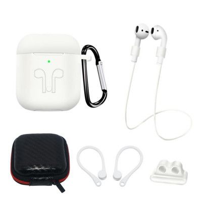 [5-Pack] Airpods 1/2 Tillbehör Set - Vit