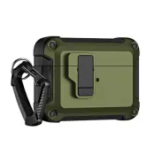 Airpods 4 Skal Armor med Carabiner - Grön