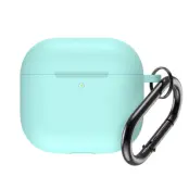 Airpods 4 Skal Silikon med Carabiner - Grön