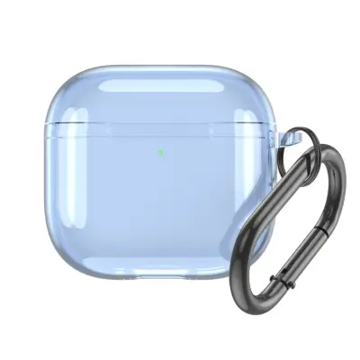 Airpods 4 Skal Transparent - Blå