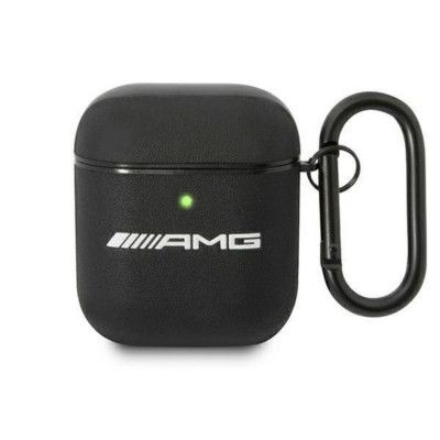 AMG AirPods Skal Läder Big Logo - Svart