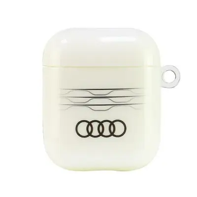 Audi AirPods 1/2 Skal IML Geometriskt Mönster - Vit