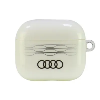 Audi AirPods 3 Skal IML Geometriskt Mönster - Vit