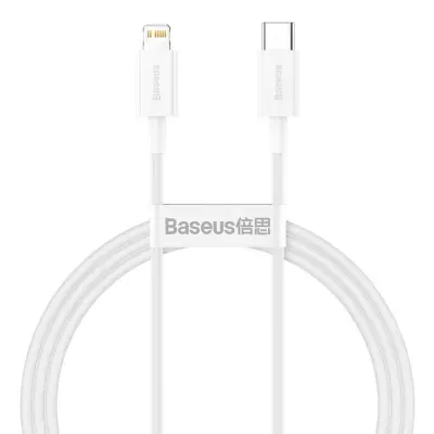 Baseus Superior USB-C till Lightning kabel 20 W 1m - Vit