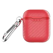 Beline AirPods 1/2 Skal Carbon - Röd