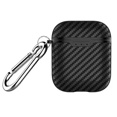 Beline AirPods 1/2 Skal Carbon - Svart