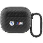 BMW Airpods 3 Skal Carbon Double Metal Logo - Svart