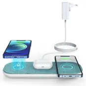 Choetech 3in1 Qi 10W Trådlös Laddare - Grön