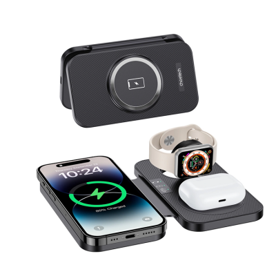 Choetech 3-in-1 Trådlös Laddare Apple och Samsung - Svart