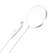Choetech Trådlös Laddare 15W Med USB-C Kabel - Vit