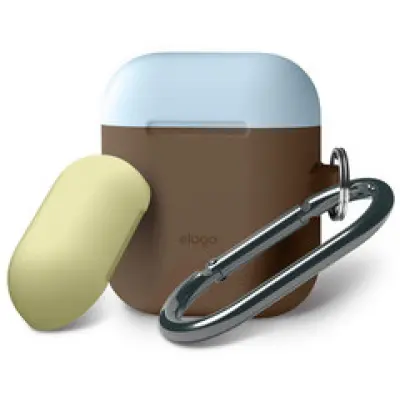 Elago AirPods Duo Hang Case for AirPods Case - Brun (gul/blå)