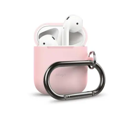 ELAGO Skyddsväska för Airpod med Hängare - Rosa