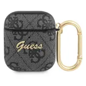 Guess AirPods 1/2 Skal Script Metal Collection - Grå