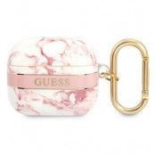 Guess AirPods 3 Skal Marble Strap Collection - Rosa