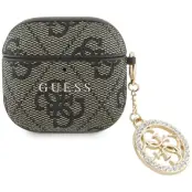 Guess AirPods 4 Skal 4G Strass Charm - Brun