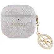Guess AirPods 4 Skal 4G Strass Charm - Rosa