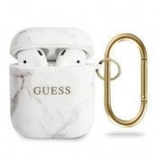 Guess Marble Collection airpods Skal - Vit