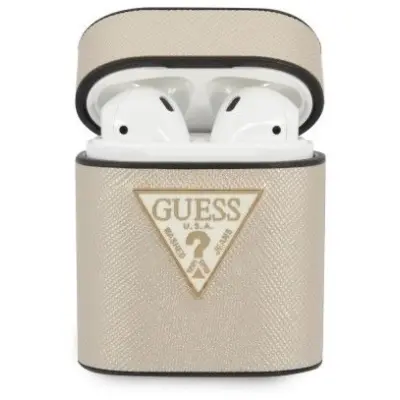 Guess Saffiano Collection (AirPods 1/2) - Röd