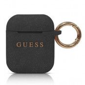 Guess Silicone Glitter Skal AirPods - Svart