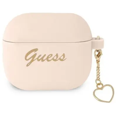 Guess Silicone Heart Charm Cover (AirPods 3) - Blå