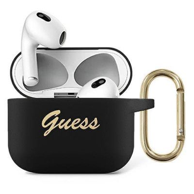 Guess Silicone Vintage Script Skal AirPods 3 - Svart
