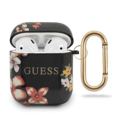 GUESS Skal AirPods Flower Collection - Svart