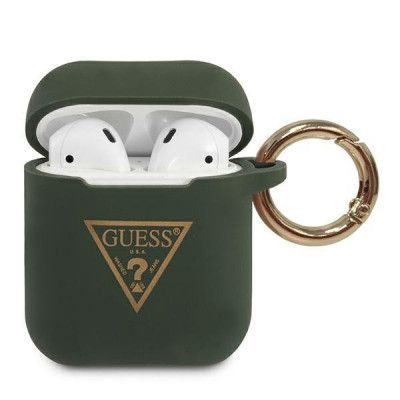 Guess Skal AirPods Silicone Triangle Logo - Khaki